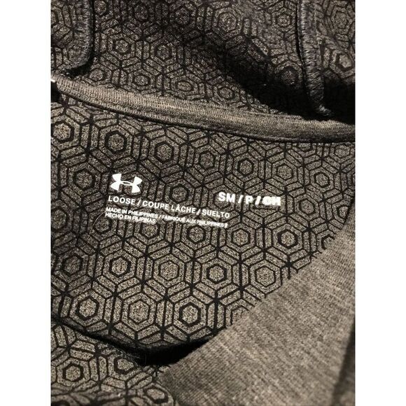 Under Armour Womens UA Rush Sweatshirt Fleece Wrap Pullover Loose Sz Small Grey - Picture 9 of 9